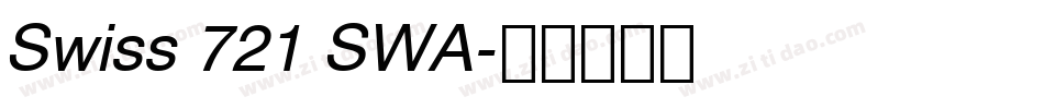 Swiss 721 SWA字体转换